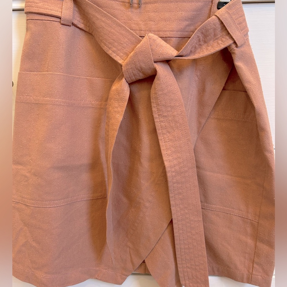 Peach Skirt With Tie